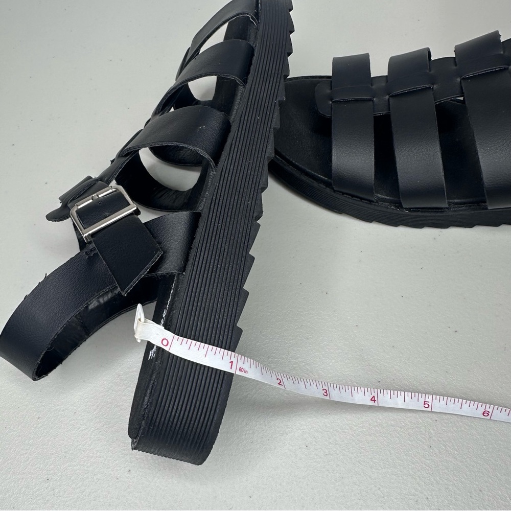 Jellypop Strappy Sandal Women’s Size 8 M Black Fisherman Gladiator Faux Leather - Picture 6 of 9